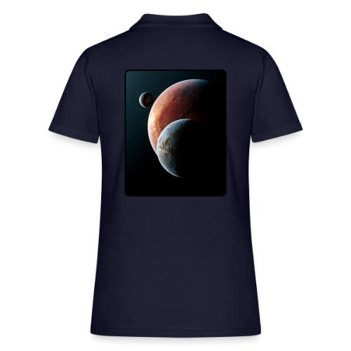 Three Planets Deep Space Design - Women's Pique Polo Shirt