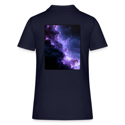 Purple Nebula Space Design - Women's Pique Polo Shirt