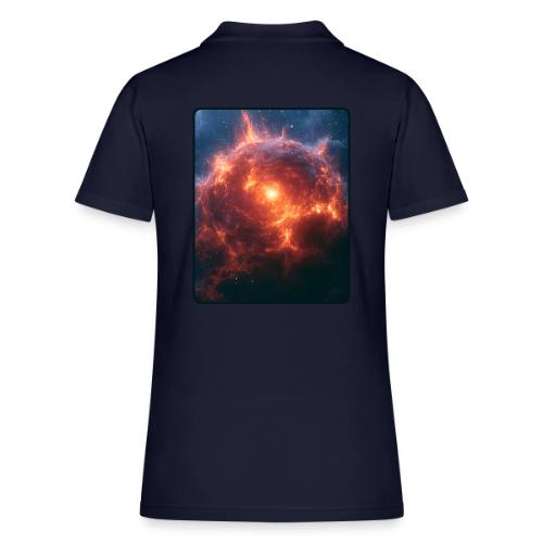 Exploding Supernova Space Art - Women's Pique Polo Shirt