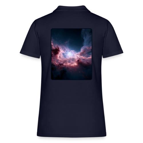 Radiant Cosmic Nebula Artwork - Women's Pique Polo Shirt