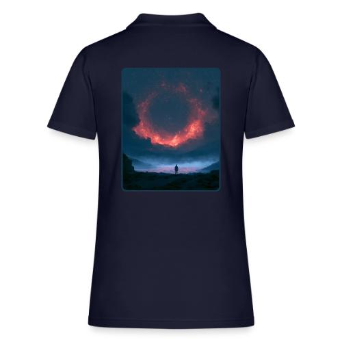 Supernova Reflection Space Scene - Women's Pique Polo Shirt