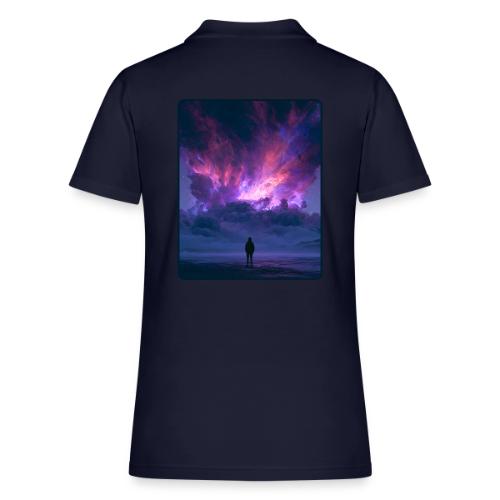 Cosmic Supernova Night Design - Women's Pique Polo Shirt