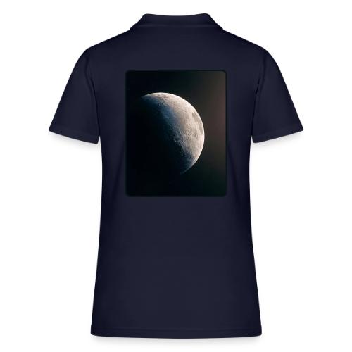 Crescent Moon Celestial Artwork - Women's Pique Polo Shirt
