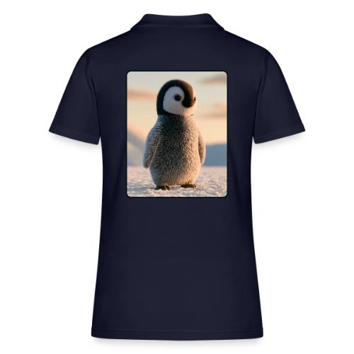 Cute Penguin Chick Sunrise Design - Women's Pique Polo Shirt