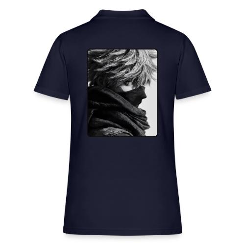 Battle-Worn Ninja Portrait - Women's Pique Polo Shirt