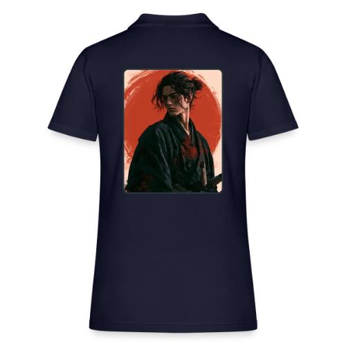 Samurai Beneath the Red Sun - Women's Pique Polo Shirt