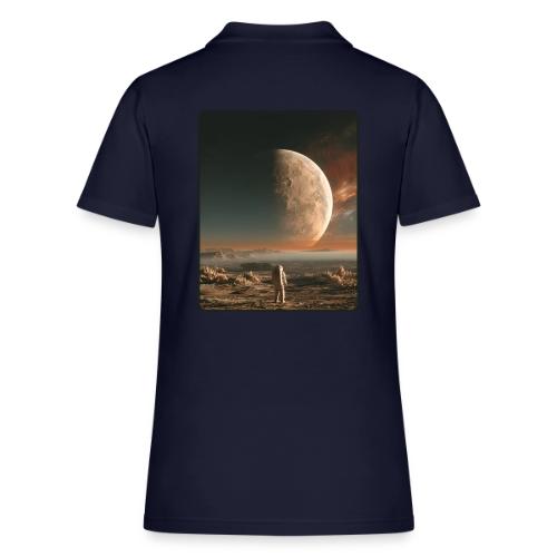 Astronaut on an Alien Moon - Women's Pique Polo Shirt