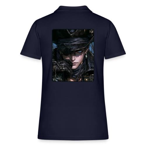 Dark Anime Pirate Warrior - Women's Pique Polo Shirt