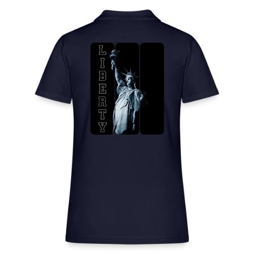 USA: Vertical Liberty - Women's Pique Polo Shirt