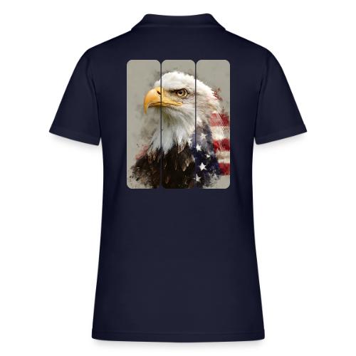 USA: Eagle of the Free - Women's Pique Polo Shirt