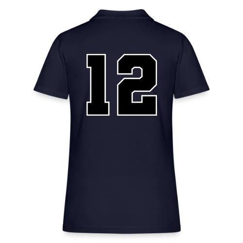 Varsity Number 12 Sports Design - Women's Pique Polo Shirt