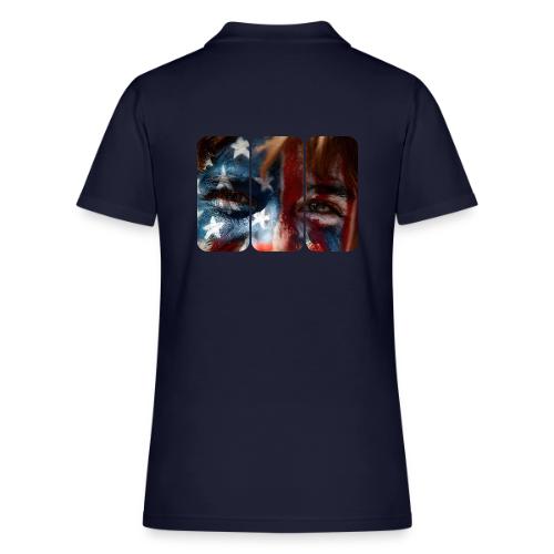USA: Stars in Their Eyes - Women's Pique Polo Shirt