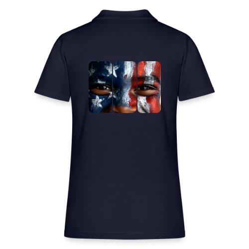 USA: Three Panels of Pride - Women's Pique Polo Shirt