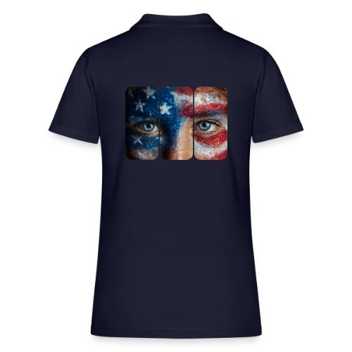USA: Stars in Her Eyes - Women's Pique Polo Shirt