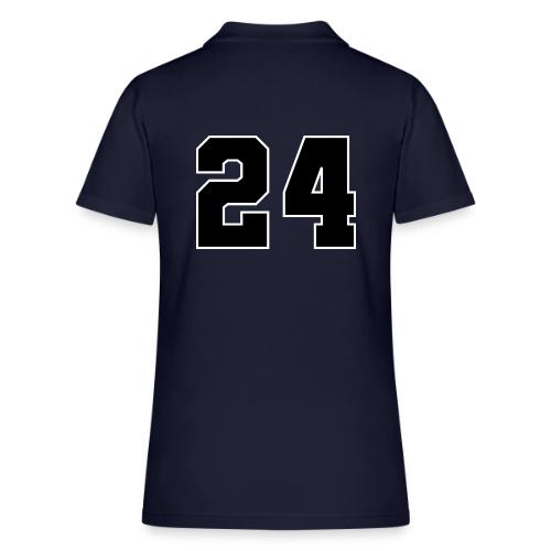 Varsity Number 24 College Font - Women's Pique Polo Shirt