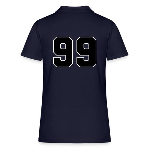 Varsity Number 99 Athletic Font - Women's Pique Polo Shirt