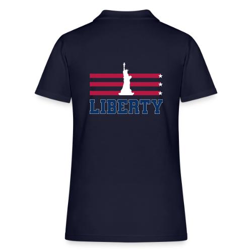 USA: Stars of Liberty - Women's Pique Polo Shirt