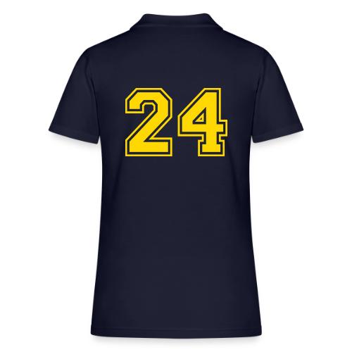 Number 24 in a classic athletic collegiate font - Women's Pique Polo Shirt