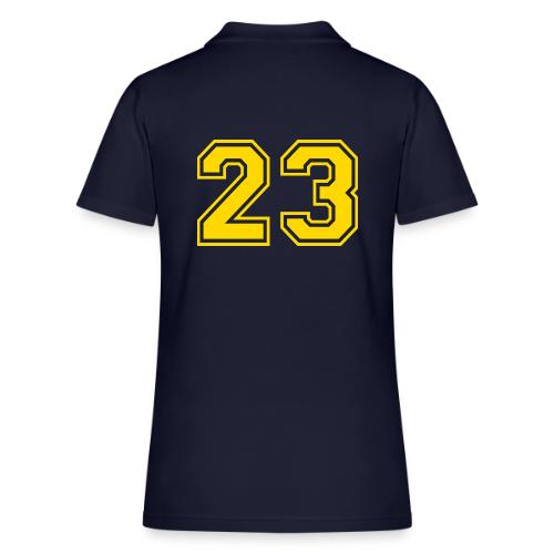 Number 23 in a classic athletic collegiate font - Women's Pique Polo Shirt