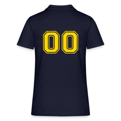 Number 00 in a classic athletic collegiate font - Women's Pique Polo Shirt
