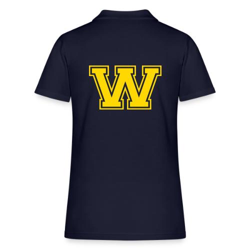 Letter W – Capital Athletic Alphabet Monogram - Women's Pique Polo Shirt