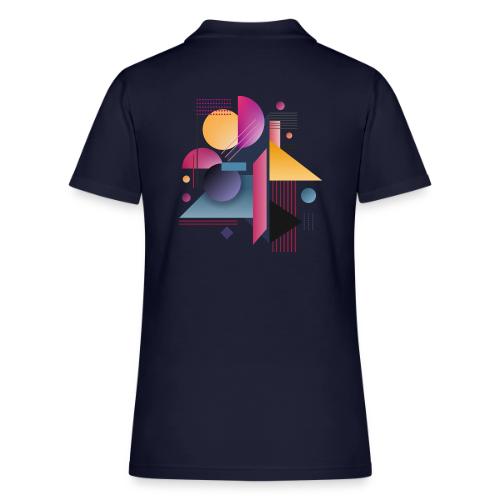 Color Pulse Geometry - Women's Pique Polo Shirt