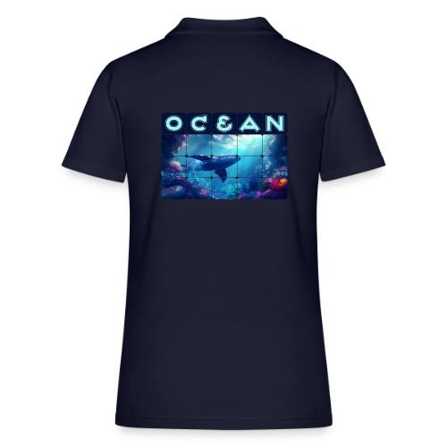 Ocean: Whale’s Path - Women's Pique Polo Shirt