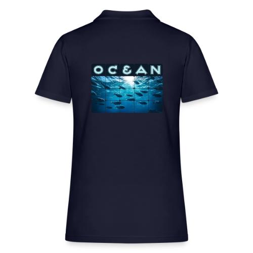 Ocean: Silver Tide - Women's Pique Polo Shirt