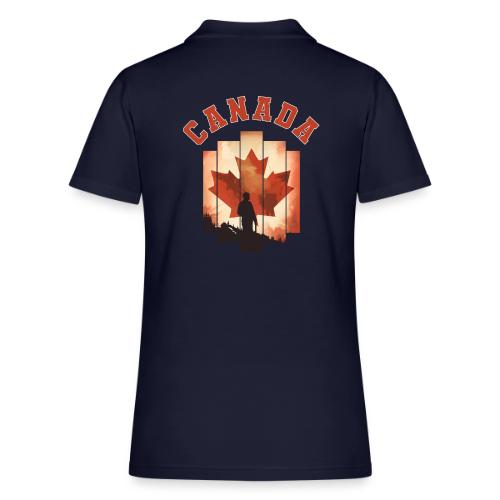 Proud Canadian Shadow - Women's Pique Polo Shirt