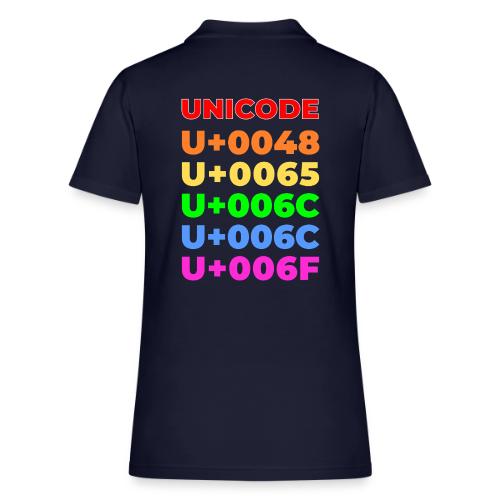 Hello, in unicode - Women's Pique Polo Shirt