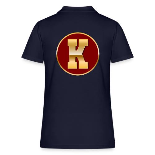 Letter K – Capital Varsity Alphabet Monogram - Women's Pique Polo Shirt