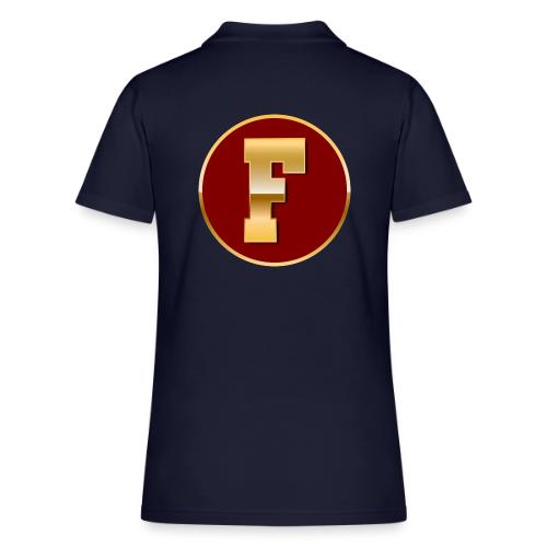 Letter F – Capital Varsity Alphabet Monogram - Women's Pique Polo Shirt
