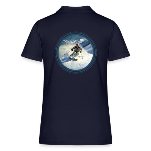 Skiing Power Moves - Women's Pique Polo Shirt