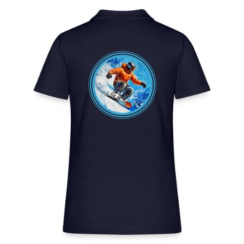 Snowboarding Motion - Women's Pique Polo Shirt