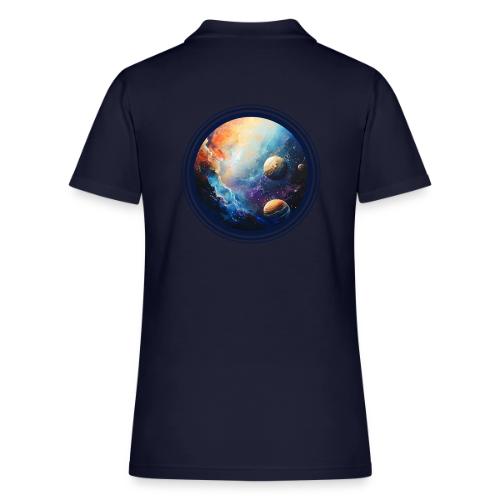 Nebula of Planets - Women's Pique Polo Shirt