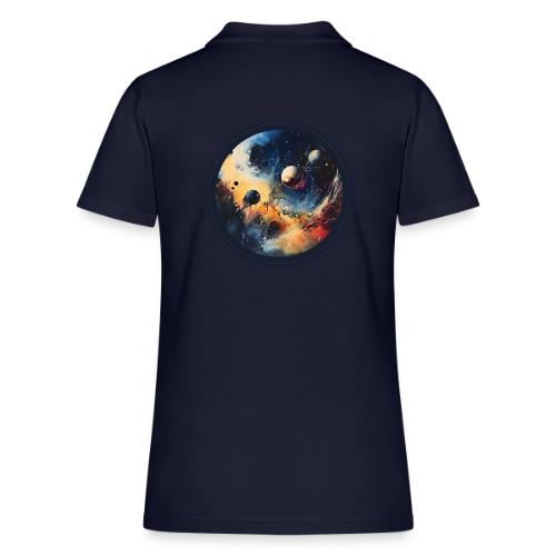Chaotic Color Planets - Women's Pique Polo Shirt