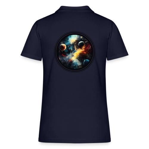 Painted Cosmos of Planets - Women's Pique Polo Shirt