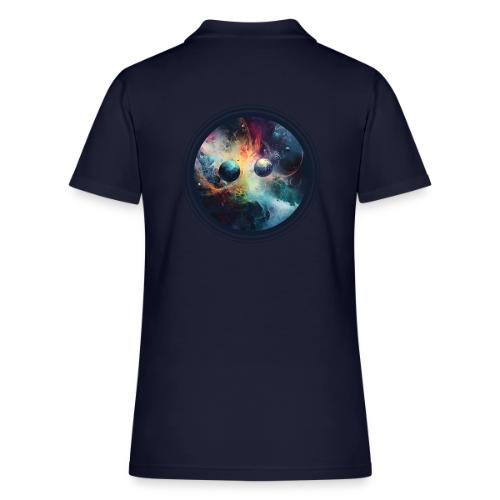 Chaotic Color Planets - Women's Pique Polo Shirt