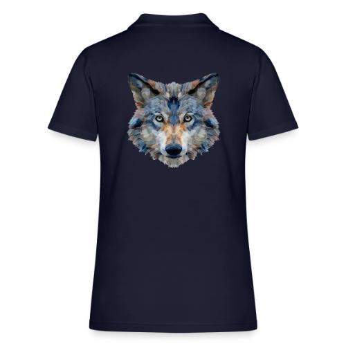 Wolf: Chromatic Wild Gaze - Women's Pique Polo Shirt