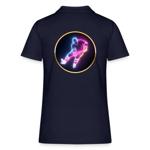 Hockey: Neon Ice Striker - Women's Pique Polo Shirt