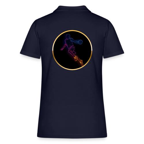 Basketball: Neon Jump Shot - Women's Pique Polo Shirt