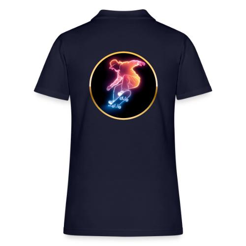 Skateboarding: Golden Trick Rider - Women's Pique Polo Shirt