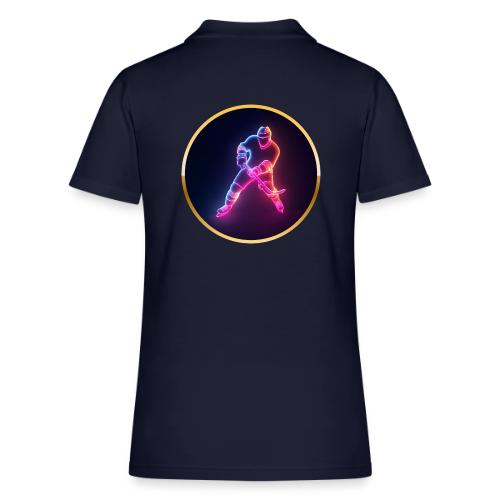 Hockey: Neon Ice Strike - Women's Pique Polo Shirt