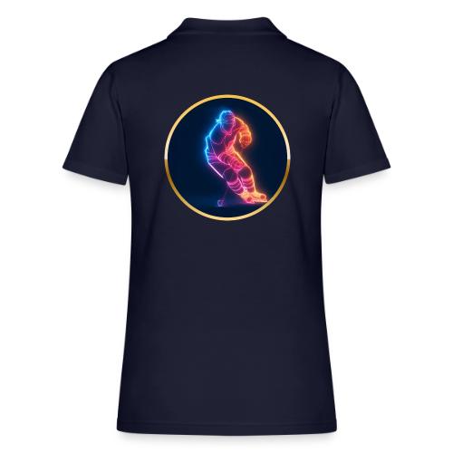 Hockey: Neon Hockey Sketch - Women's Pique Polo Shirt