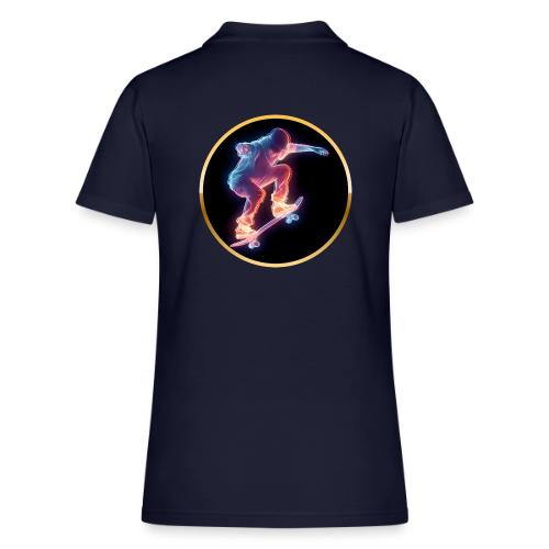 Skateboarding: Neon Skate Orbit - Women's Pique Polo Shirt