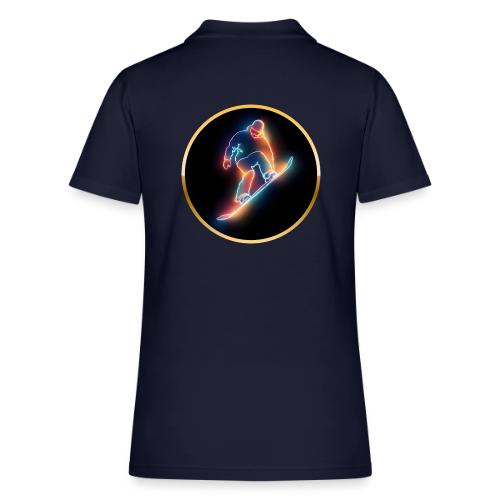 Golden Neon Snowboard - Women's Pique Polo Shirt
