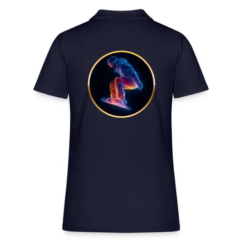 Snowboarding: Arctic Neon Leap - Women's Pique Polo Shirt
