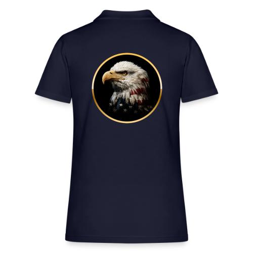 America: Golden Freedom Crest - Women's Pique Polo Shirt
