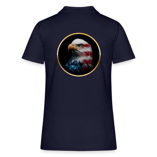 USA: Liberty Emblem - Women's Pique Polo Shirt