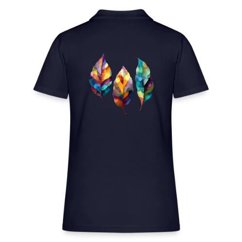Art: Colorful Leaf Harmony - Women's Pique Polo Shirt